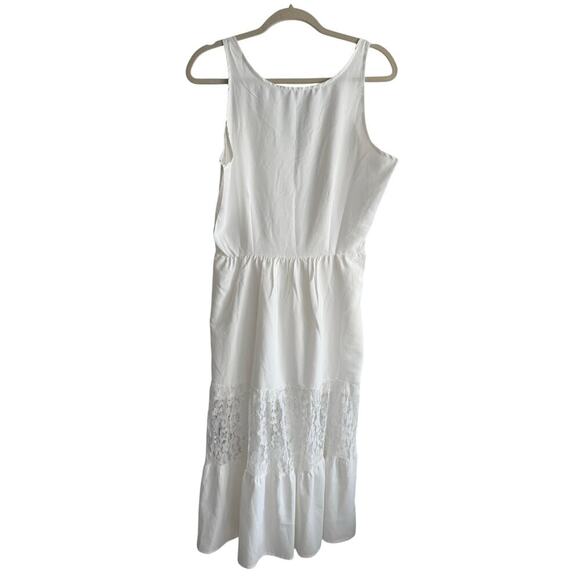 Unbranded Women’s Boho White Lace Maxi Romantic Cottage Size Medium - Picture 5 of 6